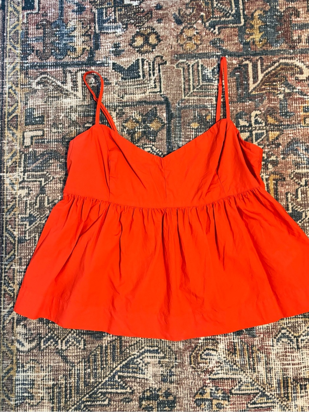 J. Crew Red Spaghetti Strap Babydoll Camisole